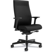 Hon Ignition 2.0 Upholstered Mid-Back Task Chair With Lumbar, 300 Lbs. Cap., Blk Seat, Back, and Base I2UL2AC10TK